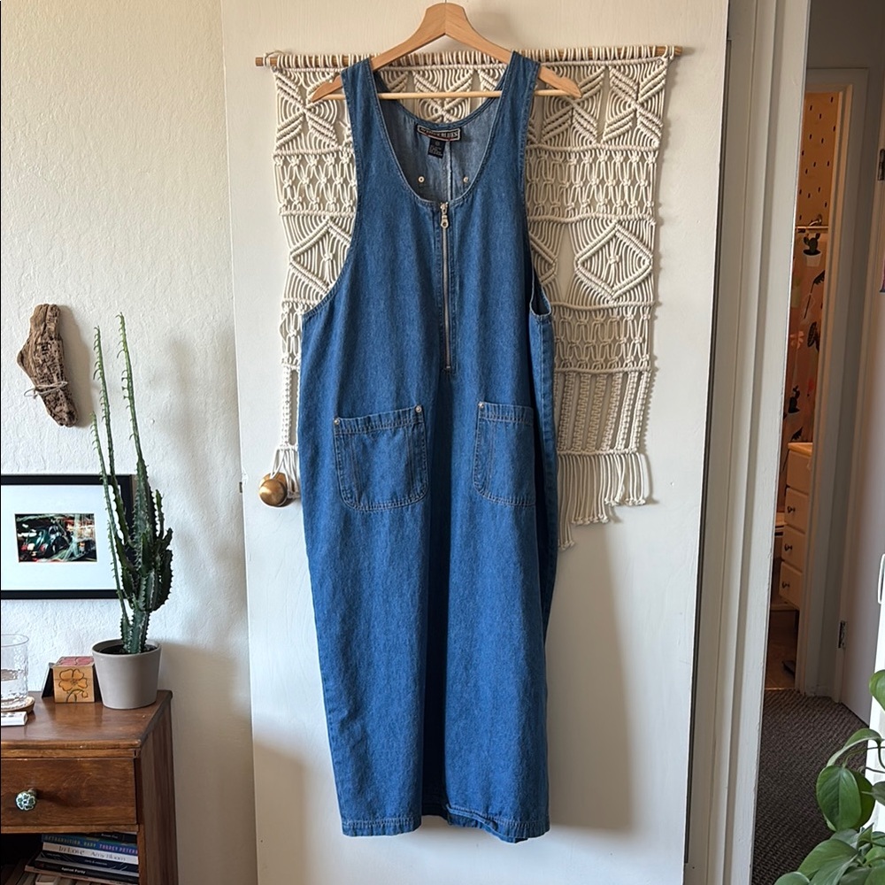 Vintage denim jumper maxi length size 16W